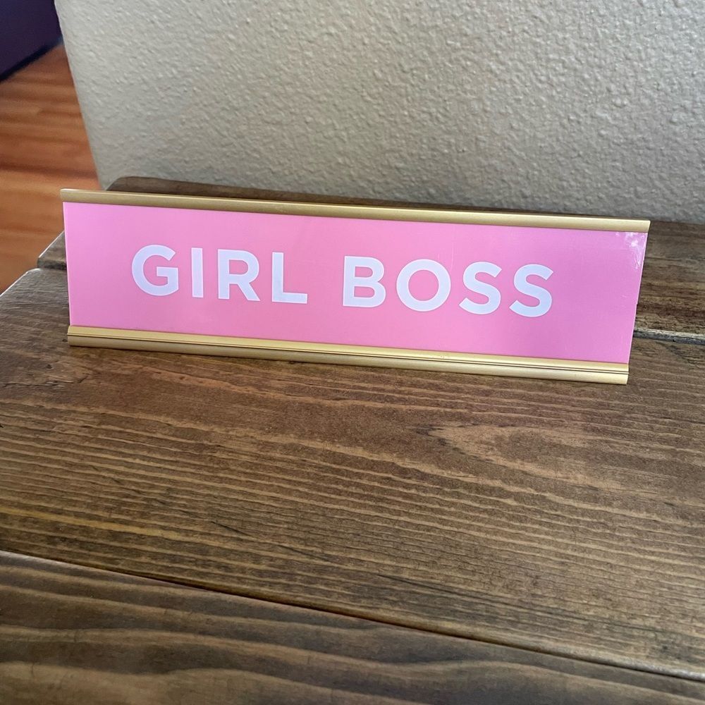 Girl Boss Desk Sign